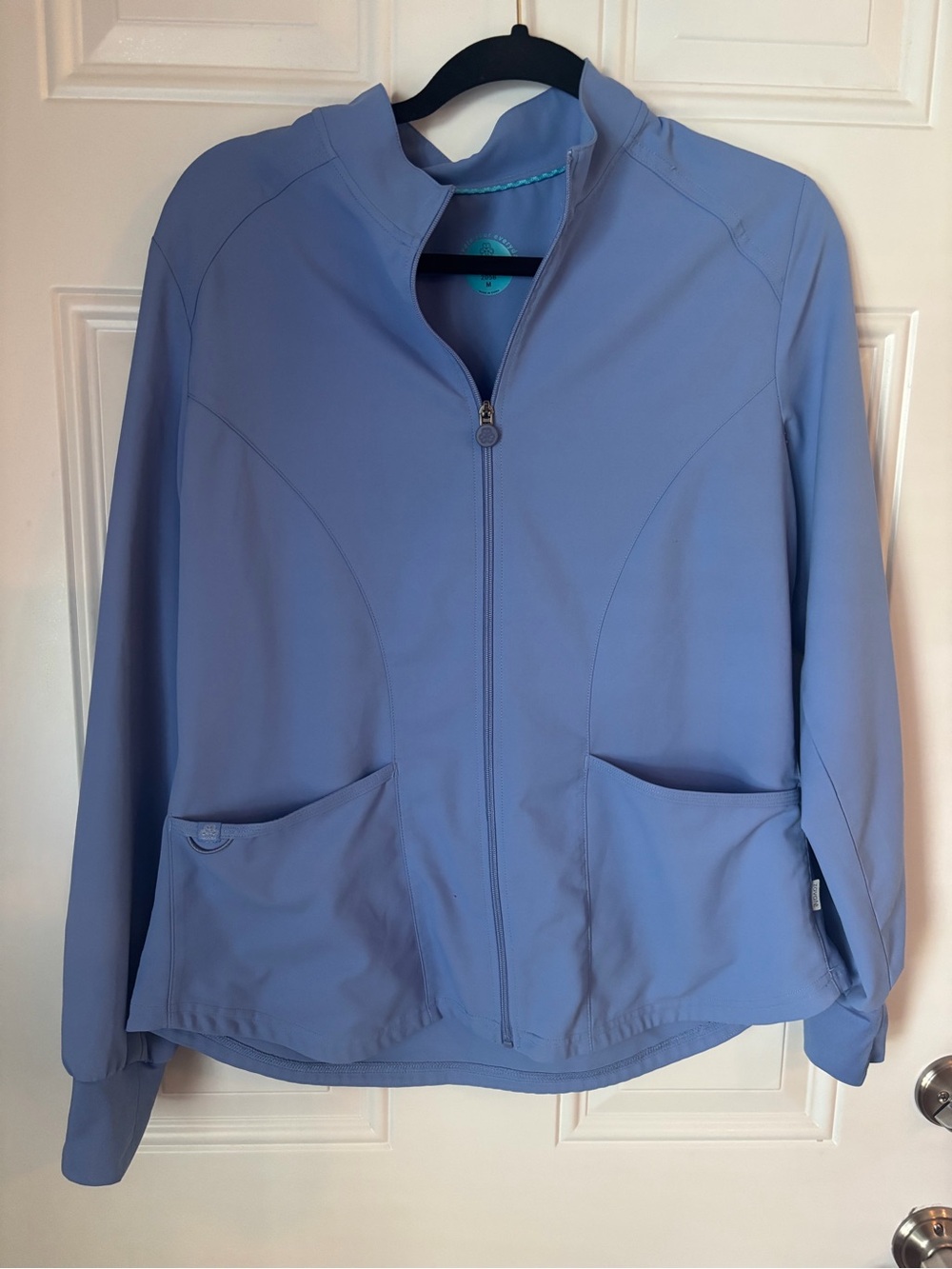 Women's Light Blue Scrub Zip Jacket